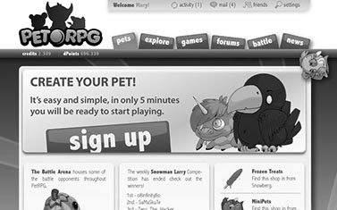 Pet RPG website